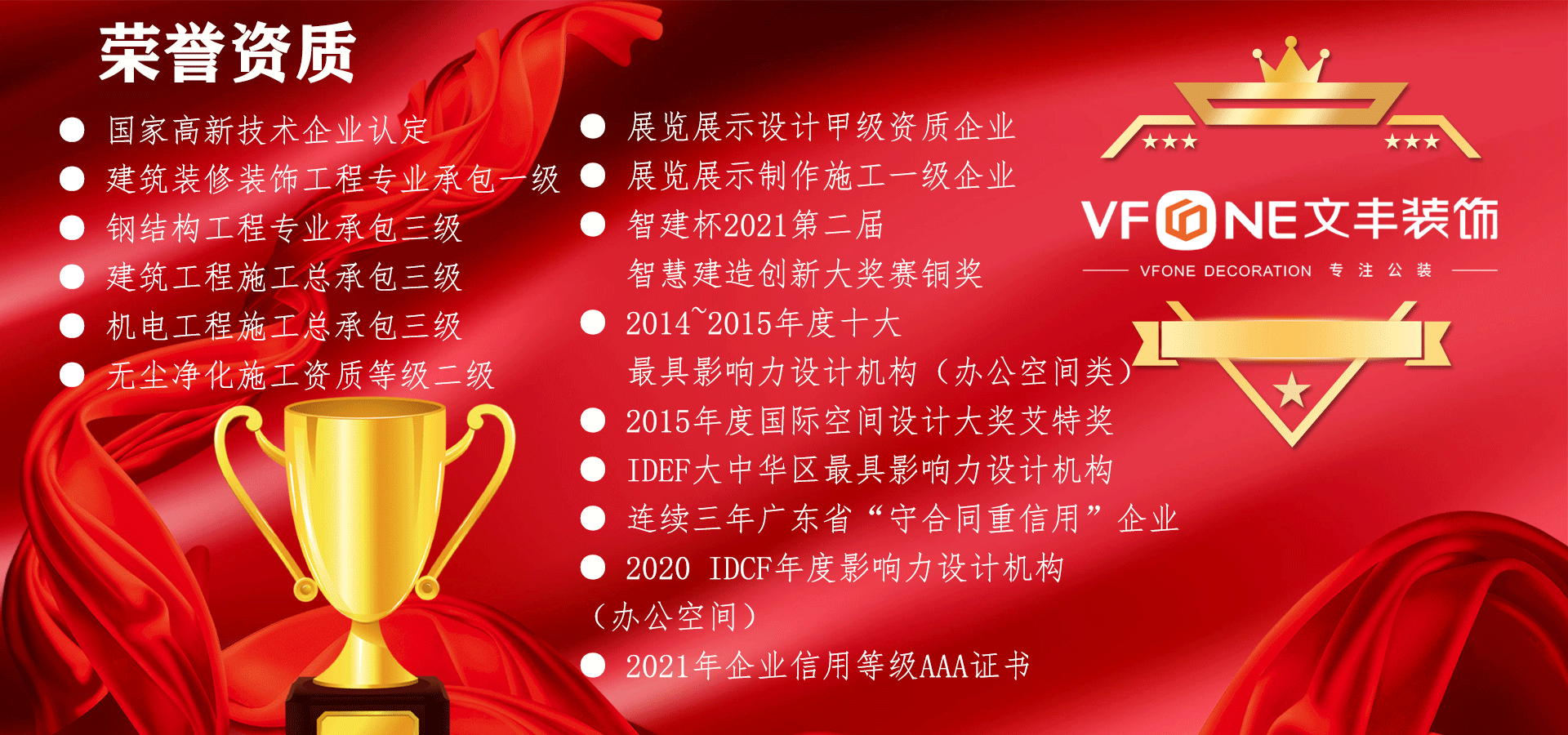 文豐裝飾公裝公司資質(zhì)榮譽